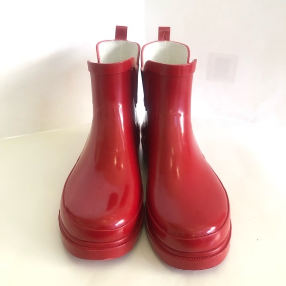 NORTY Women’s Red Ankle Waterproof Winter Rain Boots Size 7 - Picture 5 of 15